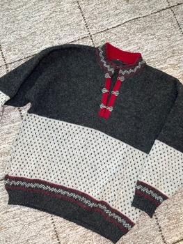 Harmaa Norwool villapaita M