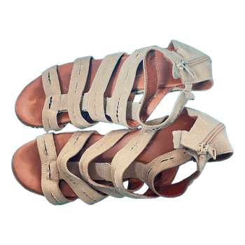 Beige gladiator sandals