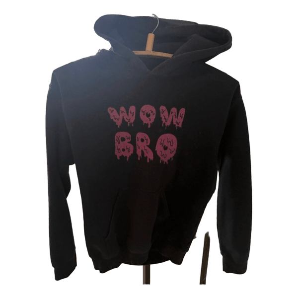 Black Wow Bro hoodie