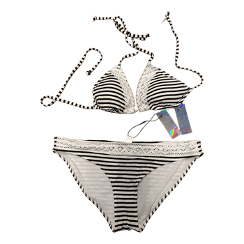Striped bikini set