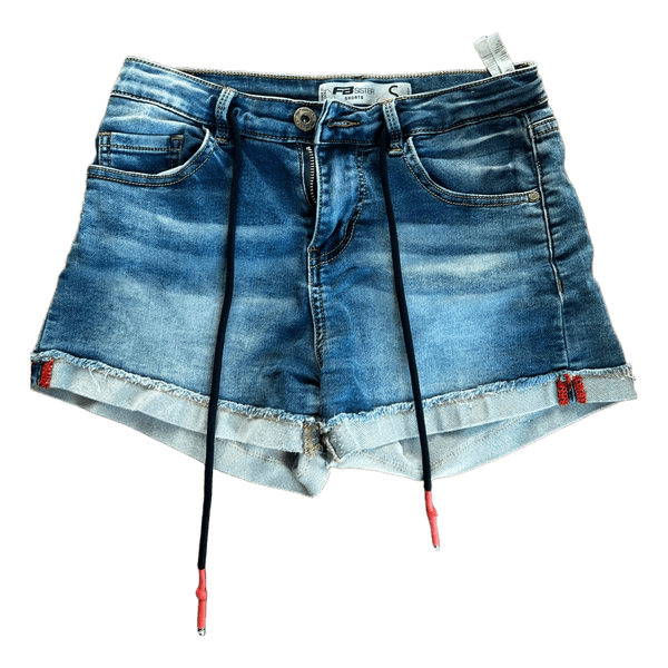 Blue denim shorts