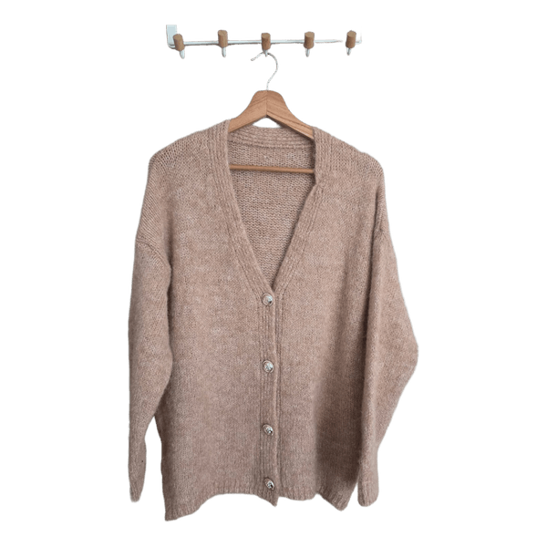 Beige knit cardigan