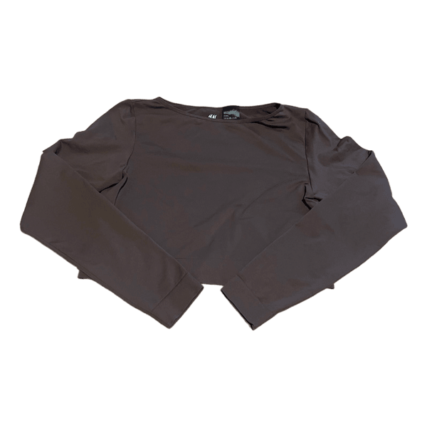 Brown long sleeved sports top