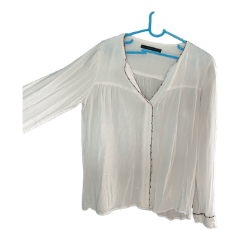 White beaded blouse
