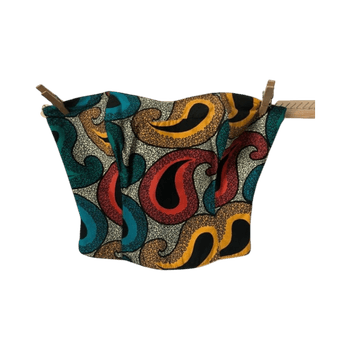 Patterned vintage bandeau top