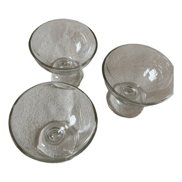 Glass dessert bowl set