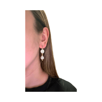 Kaksiosaiset helmikorvakorut