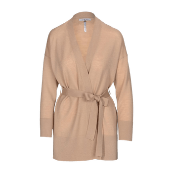Beige merino wool cardigan