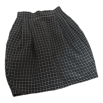 Black and white check mini skirt