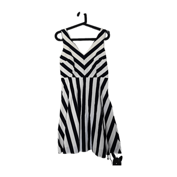 Vero moda navy and white striped dress