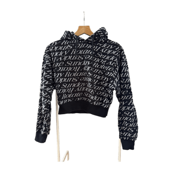 Hoodie Rotate Black/white