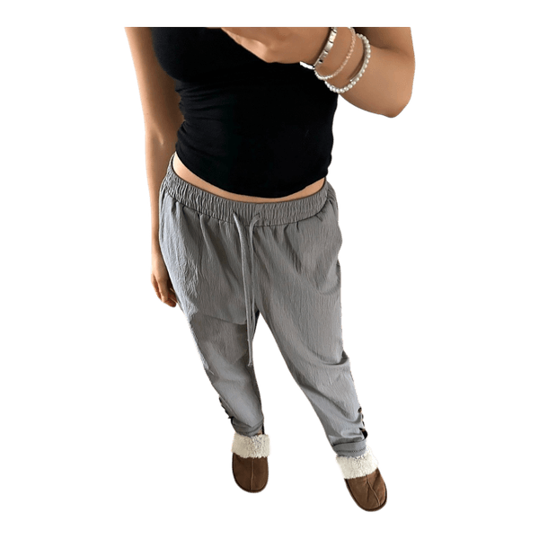 Grey drawstring trousers