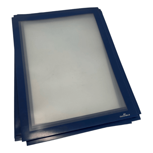 Durable DURAFRAME Magnetic A4 Information Display Frames Blue Set of 5