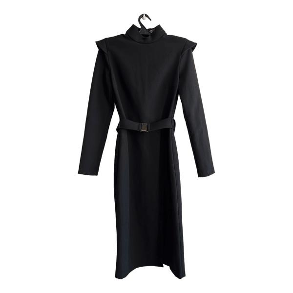 Black midi dress