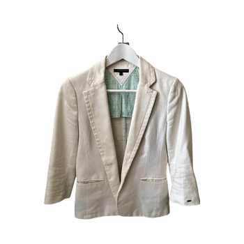 White tailored blazer jacket