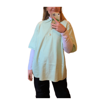 Mint knitted polo