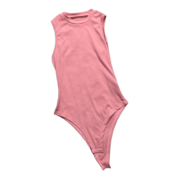 Pink sleeveless bodysuit