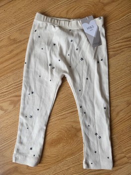 White star print leggings