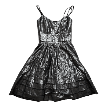 Silver metallic party dress