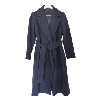 Laivastonsininen Massimo Dutti villakangastakki
