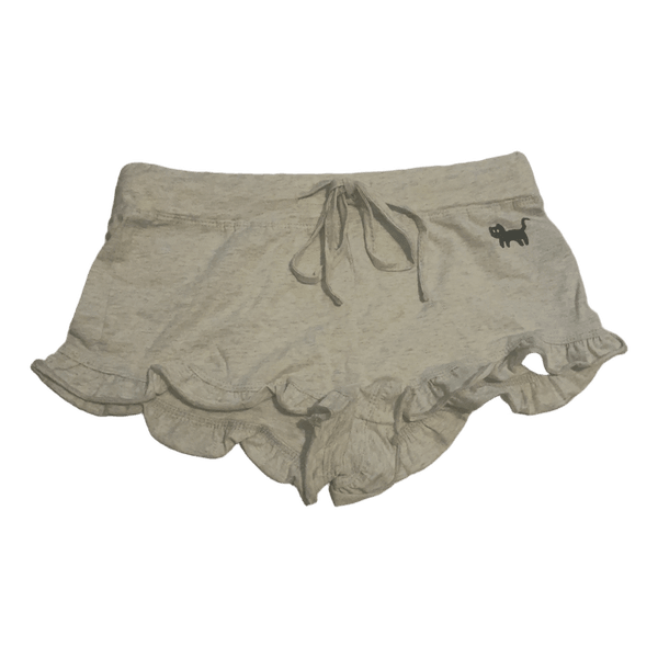 Grey minishorts with a cat picture