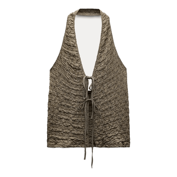 Struktureret halterneck top