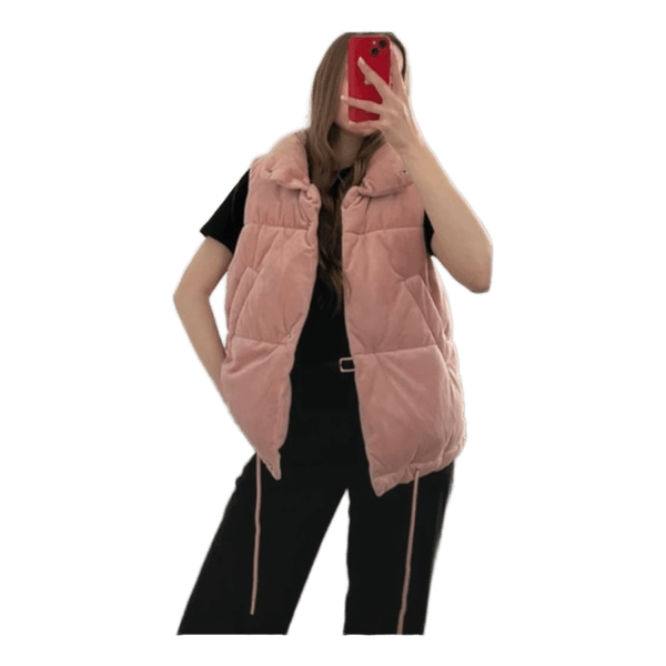 Pink puffer vest