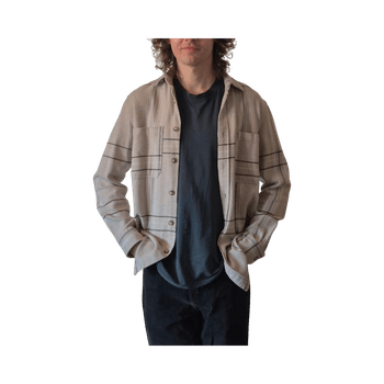 beige ruudullinen overshirt