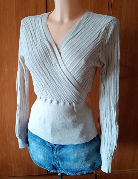 Beige wrap sweater