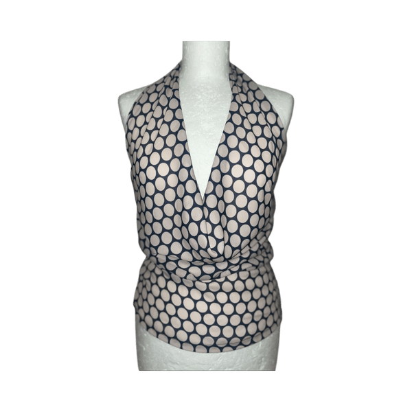 Polka-dot halterneck top