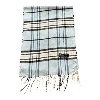 Vaaleansininen Burberry ruutuhuivi