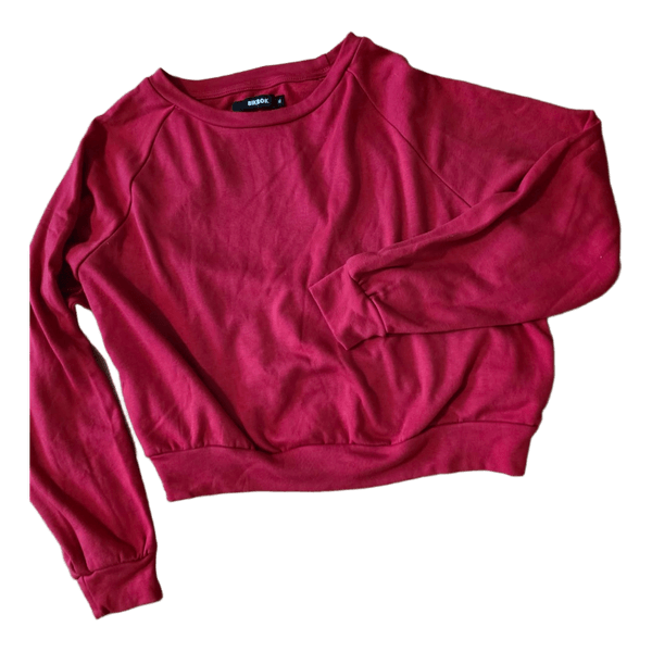 Red cotton sweatshirt