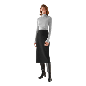 Black midi skirt