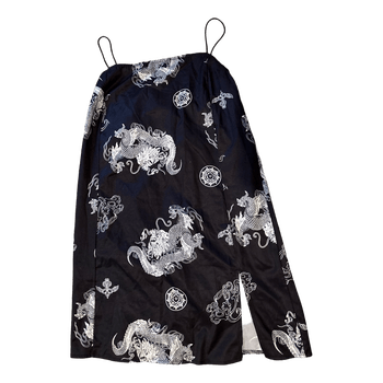 Dragon print slip dress