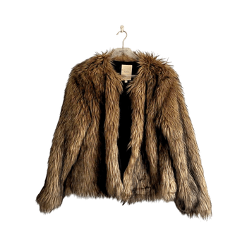 Ruskea pörröinen takki