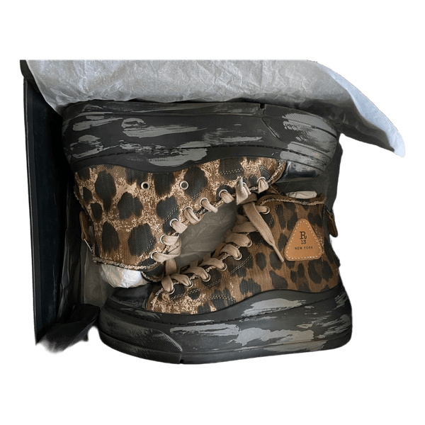 R13 Kurt High Top Sneakers Leopard
