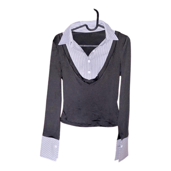 Black long-sleeved top