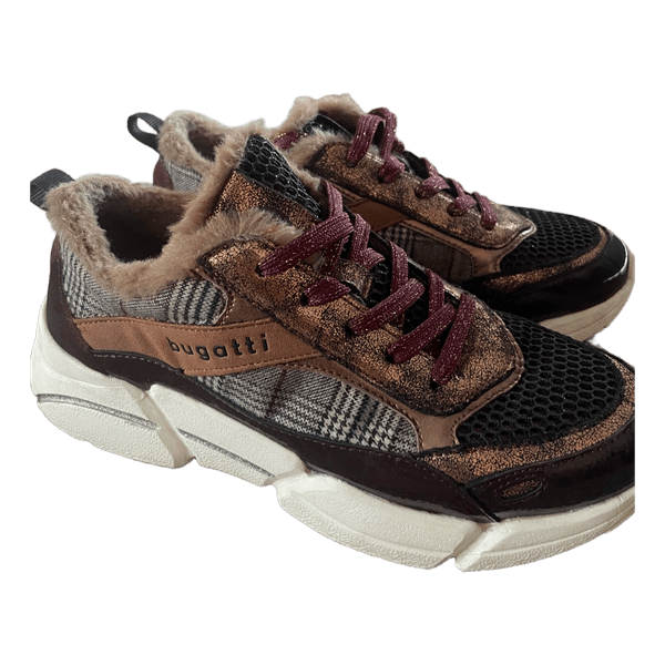 Bugatti brown metallic sneakers