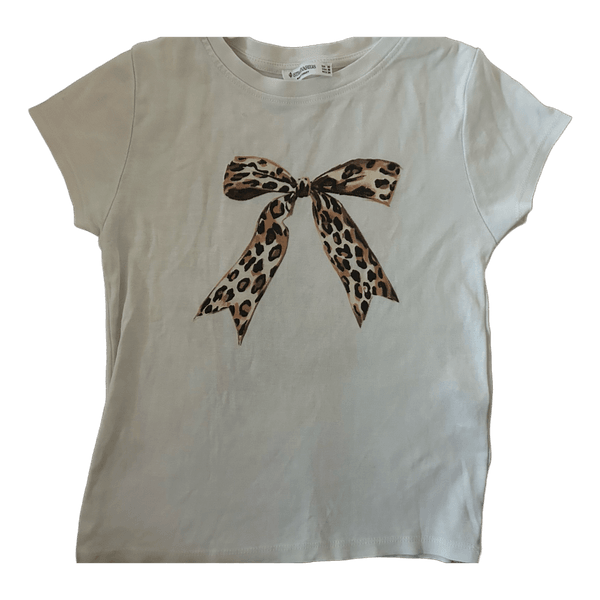 Hvid t-shirt med sløjfe
