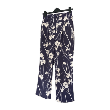 Navy floral trousers