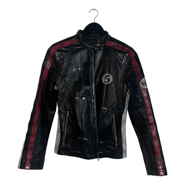 Black leather jacket