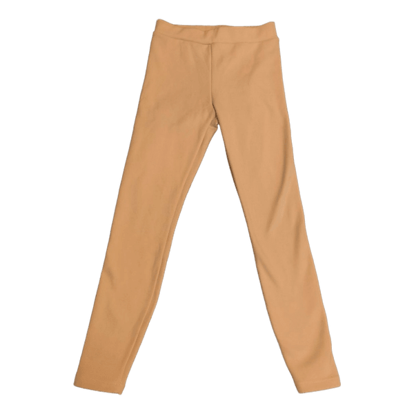 Beige fleece-lined leggings