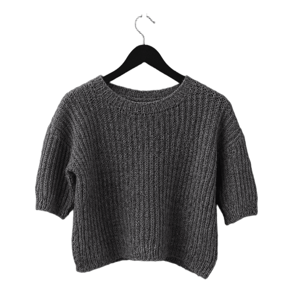 Grey short sleeve sweater