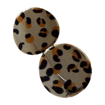 Animal print round earrings- New with tags