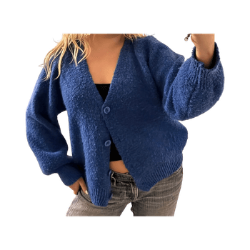 Blue fluffy cardigan