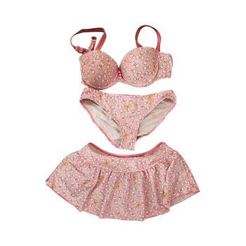 Söpö bikini setti pinkki kukka koko 170/95 (aasialainen koko)