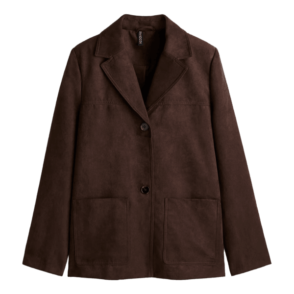 Brun ruskinds blazer jakke