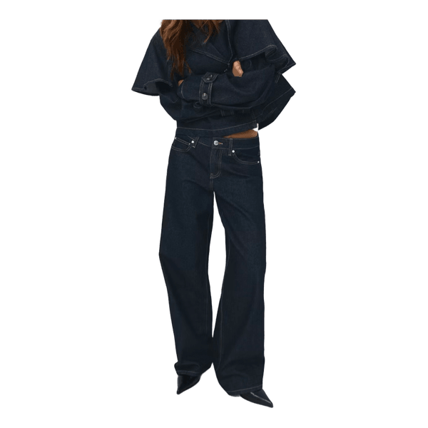 Mørkeblå wide leg jeans