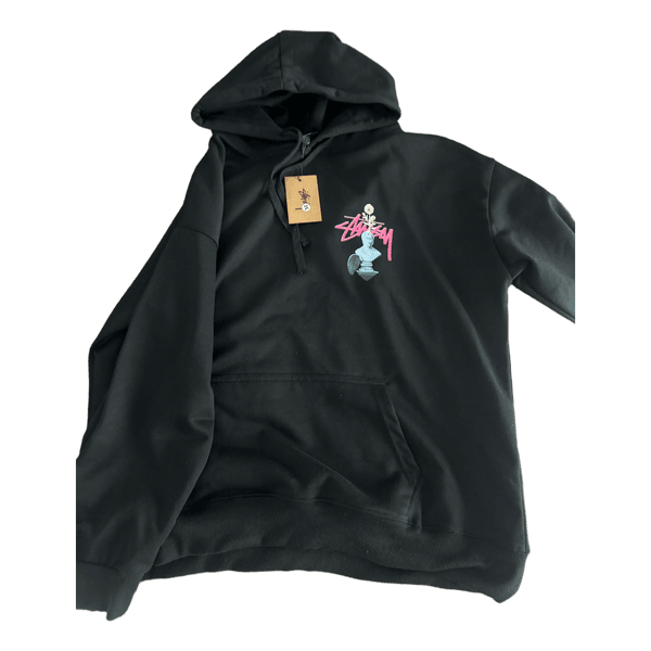 Stussy black graphic hoodie