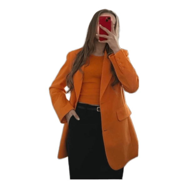 Orange blazer